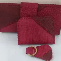 فروش ست کیف چرم گاوی دست دوز هدیه