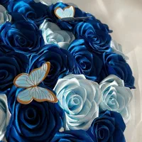 دسته گل روبانی