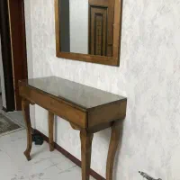 اینه کنسول تمام چوب ومیز تلویزیون