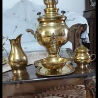 سماور زغالی برنجی در حد نو