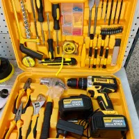 دریل شارژی چکشی نئو پاور با تمام وسایل