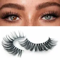 مژه مصنوعی سه بعدی+چسب مخصوص آسان مصرف و اپلیکاتور