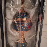 ظرف شکلات خوری مس و میناکاری . کار دست کرمان