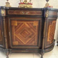 کنسول  چوب برنز کاری شده