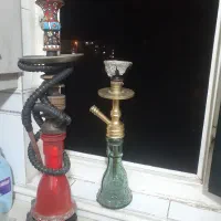 قلیان چوبی و قلیان برنجی