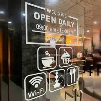 برش و نصب برچسب روی شیشه