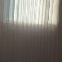 جفت پرده حریر سفید مینیمال