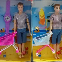 عروسک  مرد مفصلی با چرخ خرید و ساعت و اسکوتر