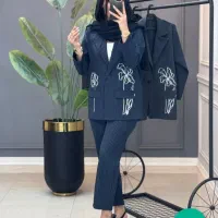 کت و شلوار دیپلمات بهاره رنگ سرمه ای