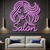 تابلو نئون  آرایشگاه زنانه