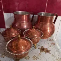 پارچ و قندان مسی