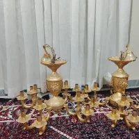 یک جفت لوستر برنجی
