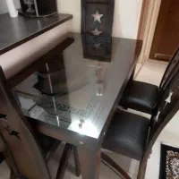 میزناهارخوری شیشه ای ۴ نفره