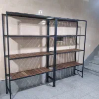 قفسه چوب فلز