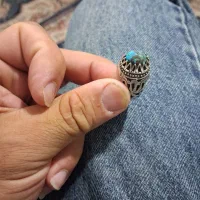 انگشتر فیروزه رکاب دست ساز ۱۷ گرمه  قیمت ۷ ملیون