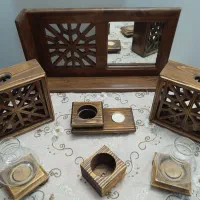 سرویس دکوری چوبی طرح گره چینی