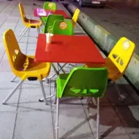 صندلی پلاستیکی مدل باربد میز نهارخوری