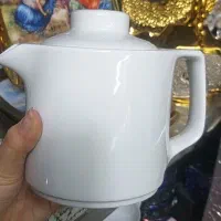 قوری چینی سفید سالم نو