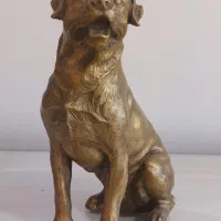 مجسمه برنج سگ