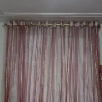 پرده حریر با میل پرده