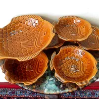 ظروف پذیرایی سفالی کریستال زیرسیگاری و شیرینی خوری