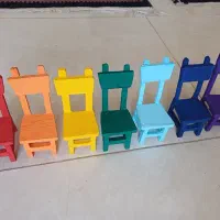 ۱۰ عدد صندلی عروسک چوبی