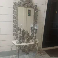 آینه و شمعدان برنز