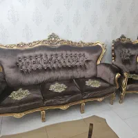 مبل کلاسیک ۹ نفره با پارچه مخمل ترک