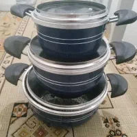 قابلمه ۳ تیکه اکبند استفاده نشده اب نخورده