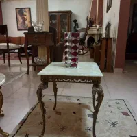 میز برنز با سنگ مرمر
