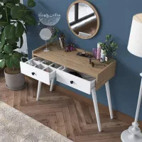 میز آرایش پایه مخروطی آینه گرد دیوارکوب مدل MAYSA