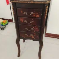 میز تلفن عسلی کنار مبلی تمام چوب