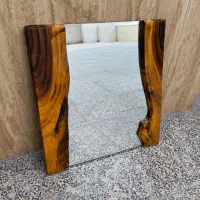 آینه دیواری چوب طبیعی ، سبک روستیک و مدرن