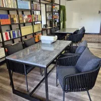 صندلی بافت و فلزی کافه کتاب کافه گیم رفضای باز