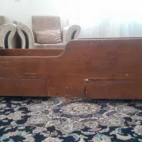 تخت خواب یک نفره چوبی
