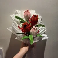 هدیه روز دختر دسته گل پیپ پاک کنی و ربانی