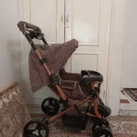 کالسکه بچه بدنه برنزه