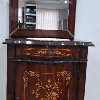 آینه کنسول چوبی کلاسیک شیک و سالم + آینه