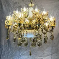 لوستر آرامیس برنجی شانزده شعله برنز اطلس