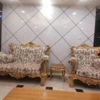 مبل هفت نفره با جلو مبلی و دو عسلی