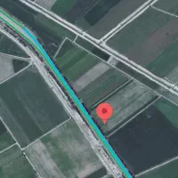 زمین کشاورزی جاده اصلی اهواز