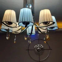 لوستر استیل ۸ شاخه یا شعله سالم