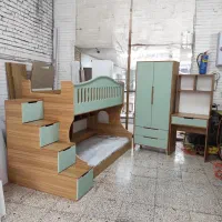 سرویس تخت دو طبقه ،کمد،میز تحریر