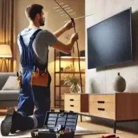 تعمیر پایه تلویزیون و تعویض سیم های فرسوده