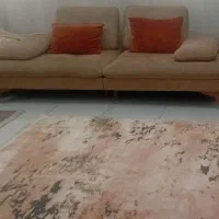 فرش طرح مدرن ابریشم، دوعدد جفت