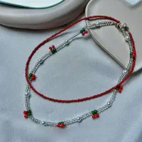 دستبند و گردنبند تابستونی منجوقی