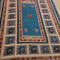 گلیم فرش سیرجان ریزباف رنگ گیاهی پشم دست ریس