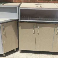 کابینت فلزی درب چوبی