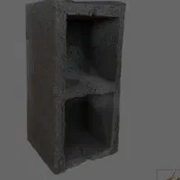 بلوک سیمانی ته پر