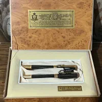 ست خودنویس برند lanbo با نوک روکش طلای ۲۲ عیار